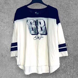 G-III 4Her Carl Banks NASCAR Dale Earnhardt Race Mesh Glitter 88 Top T-Shirt 2XL